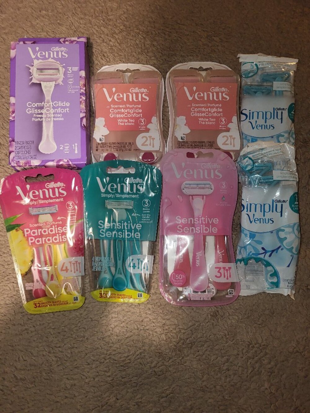 Mixed Lot Venus Disposable Razors New Unopened
